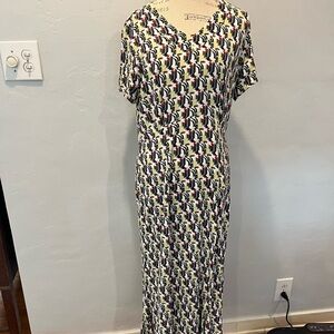 Flax Multicolor Patterned Maxi Dress